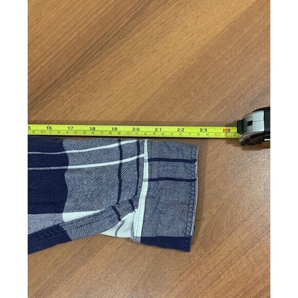 Eddie Bauer Shirt Mens Medium Blue Plaid Flannel Vintage Mckinley Cloth READ - Picture 7 of 8